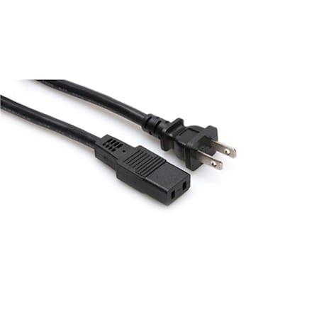 Hosa Technology PWC-178 Power Cord IEC C9 to NEMA 1 15P - 8 Foot PWC178